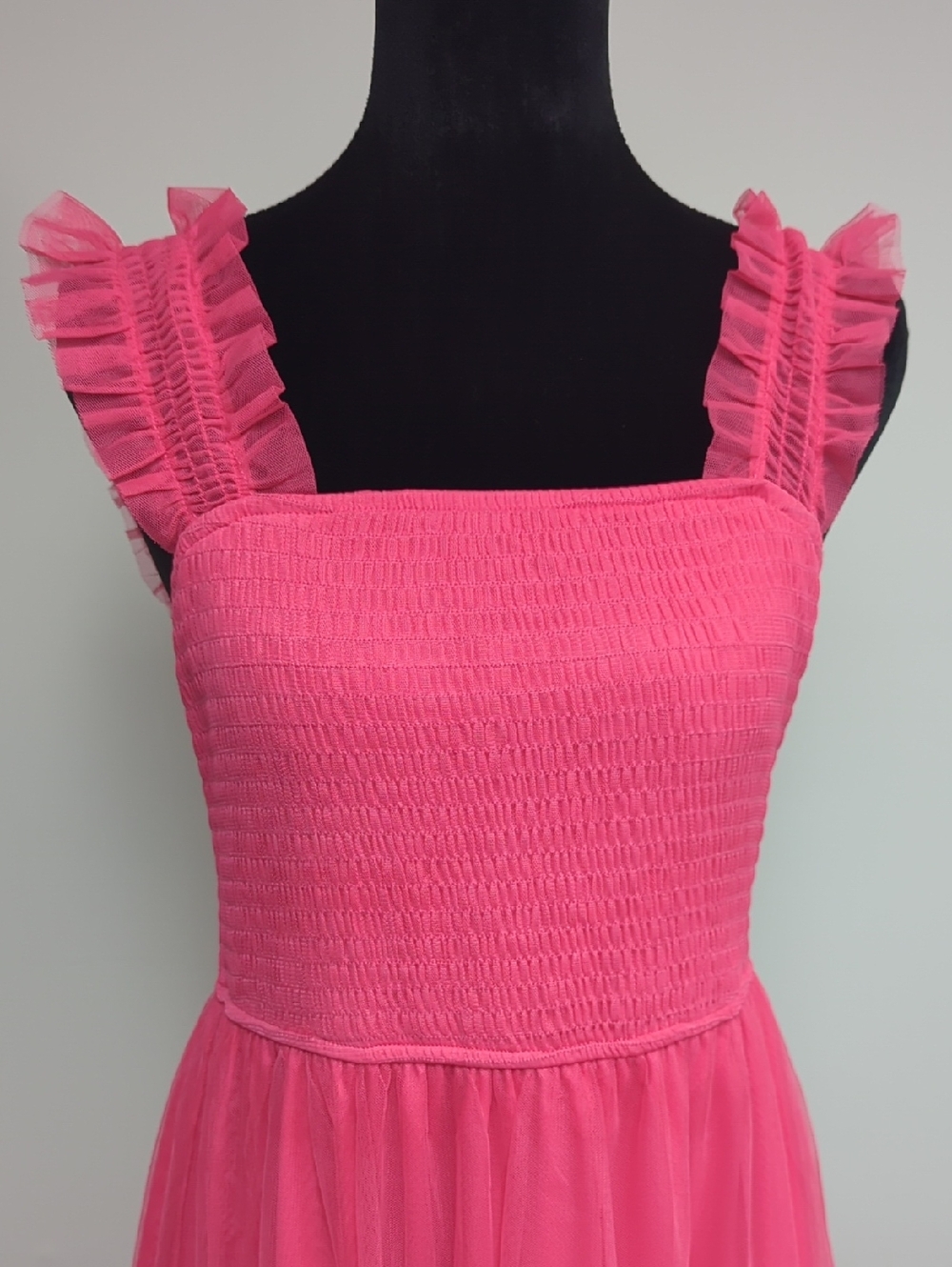 Pink Ruffled Tiered Midi Dress - Picture 7 of 8